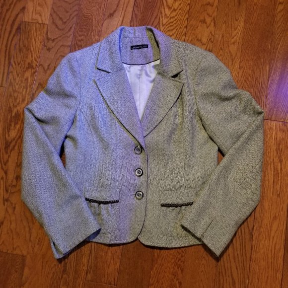 Laura Jackets & Blazers - Cute herringbone tweed blazer, size 10, EUC